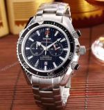 Copy Omega Planet Ocean 600m Watch Stainless Steel Black Chronograph
